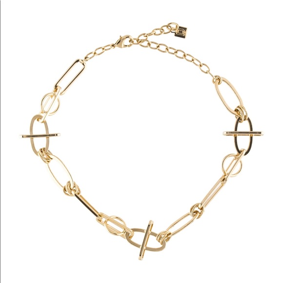 DANNIJO You Me Necklace in Metallic Gold NWT - Picture 9 of 12